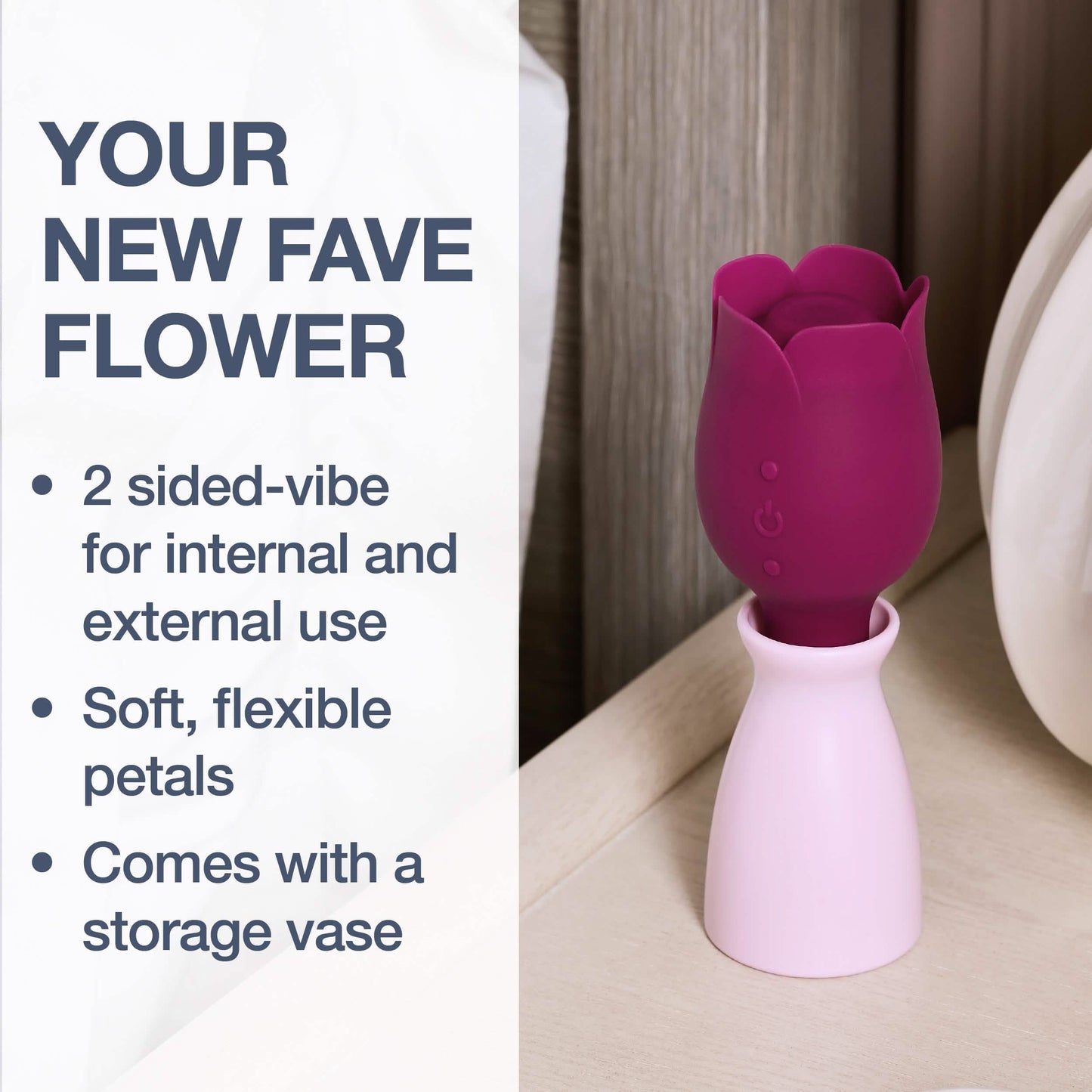 Luxe 2-in-1 Rose Vibrator Thumping Clitoral Stimulator & Vibrating B plusOne Luxe 2-in-1 Rose Vibrator Thumping Clitoral Stimulator & Vibrating B plusOne