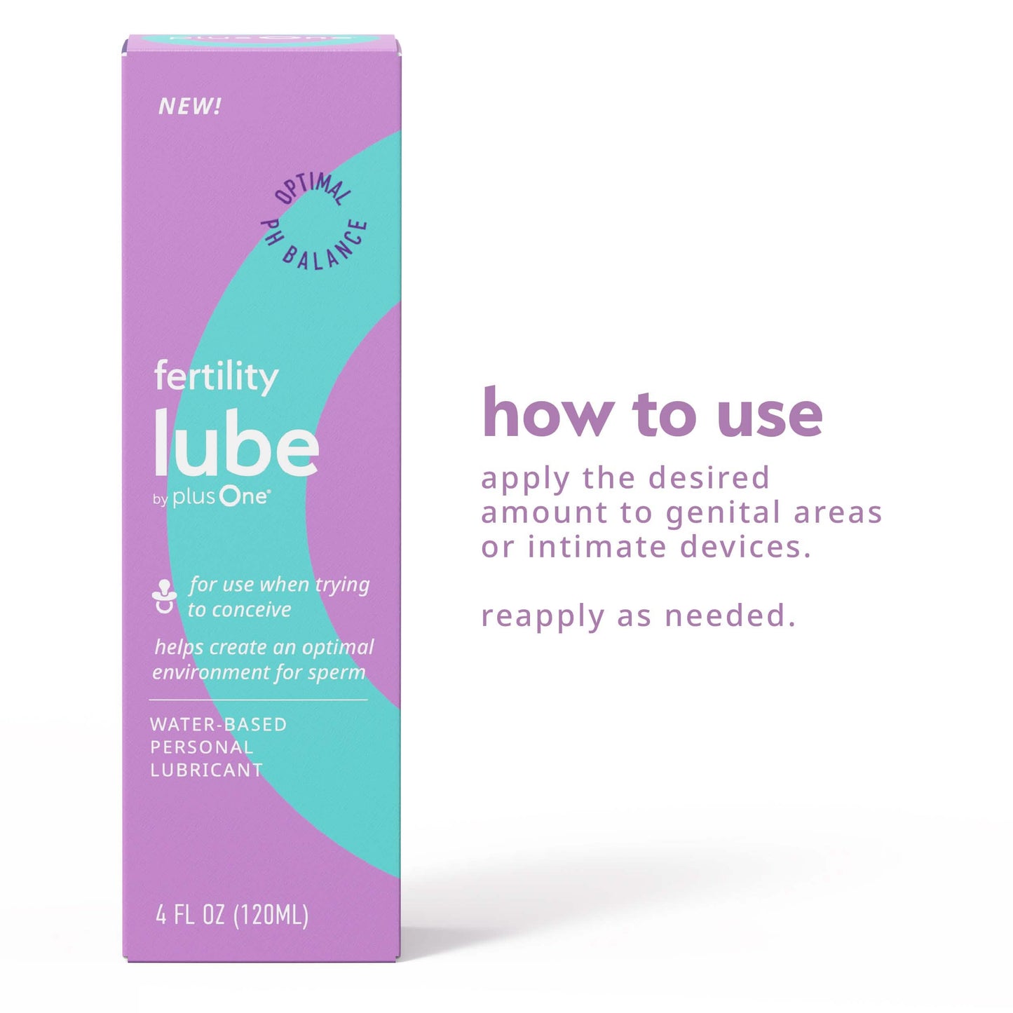 Fertility Lube Sperm-Friendly Personal Lubricant for Couples plusOne Fertility Lube Sperm-Friendly Personal Lubricant for Couples plusOne
