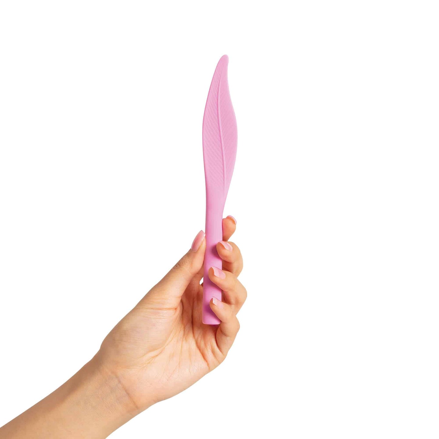 
                  
                    vibrating feather tickler in hand
                  
                