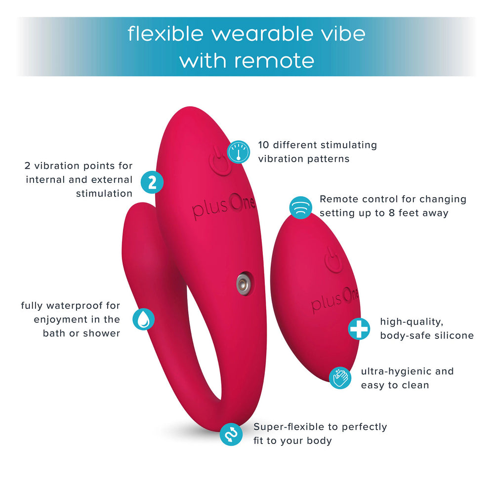 
                  
                    plusOne® flexible wearable vibe with remote
                  
                