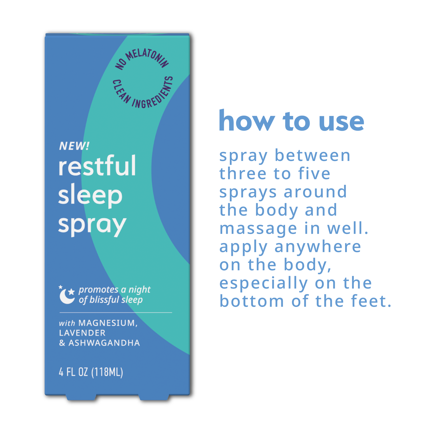 
                  
                    Restful Sleep Spray packaging with usage instructions on a white background
                  
                