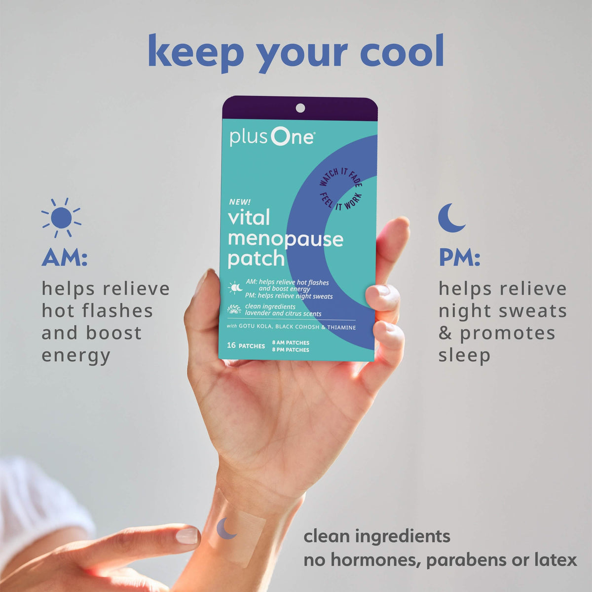 Menopause Relief Patch (AM/PM) by plusOne®