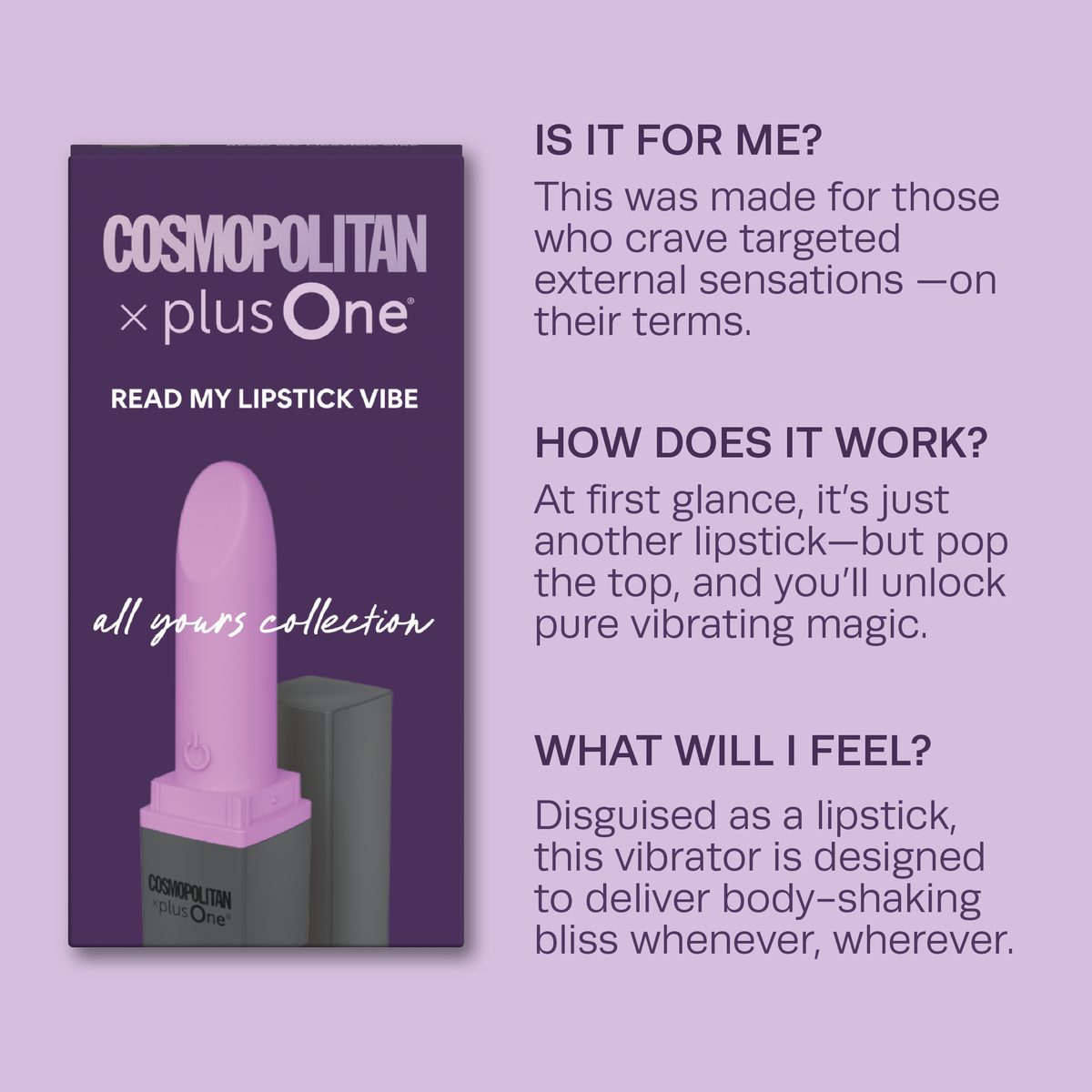 Cosmopolitan X plusOne Read My Lipstick Vibrator