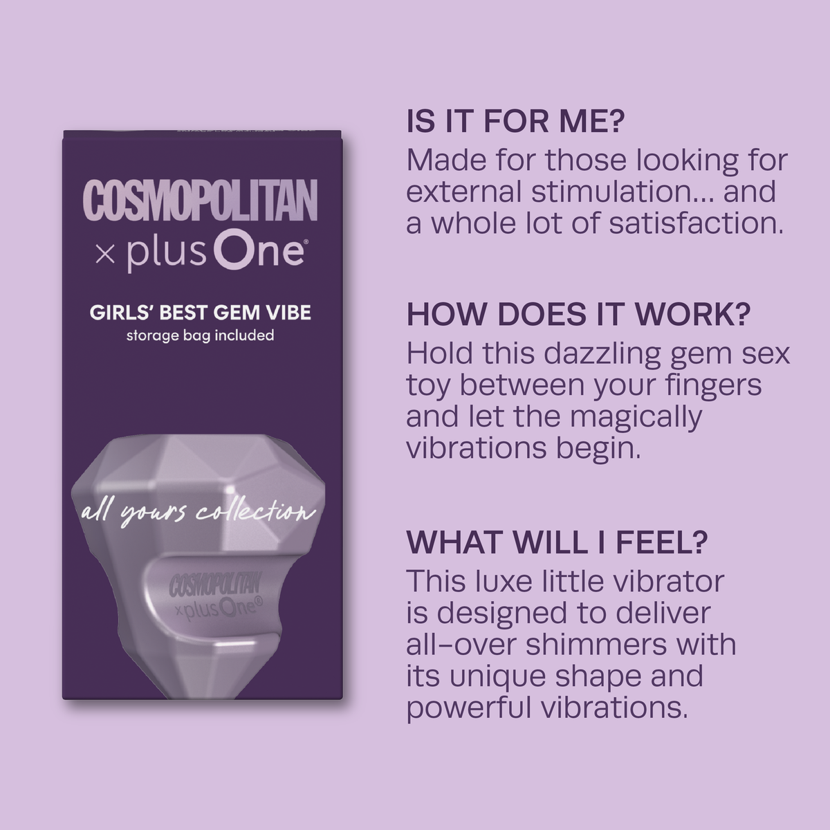 Cosmopolitan X plusOne Girls' Best Gem Vibe