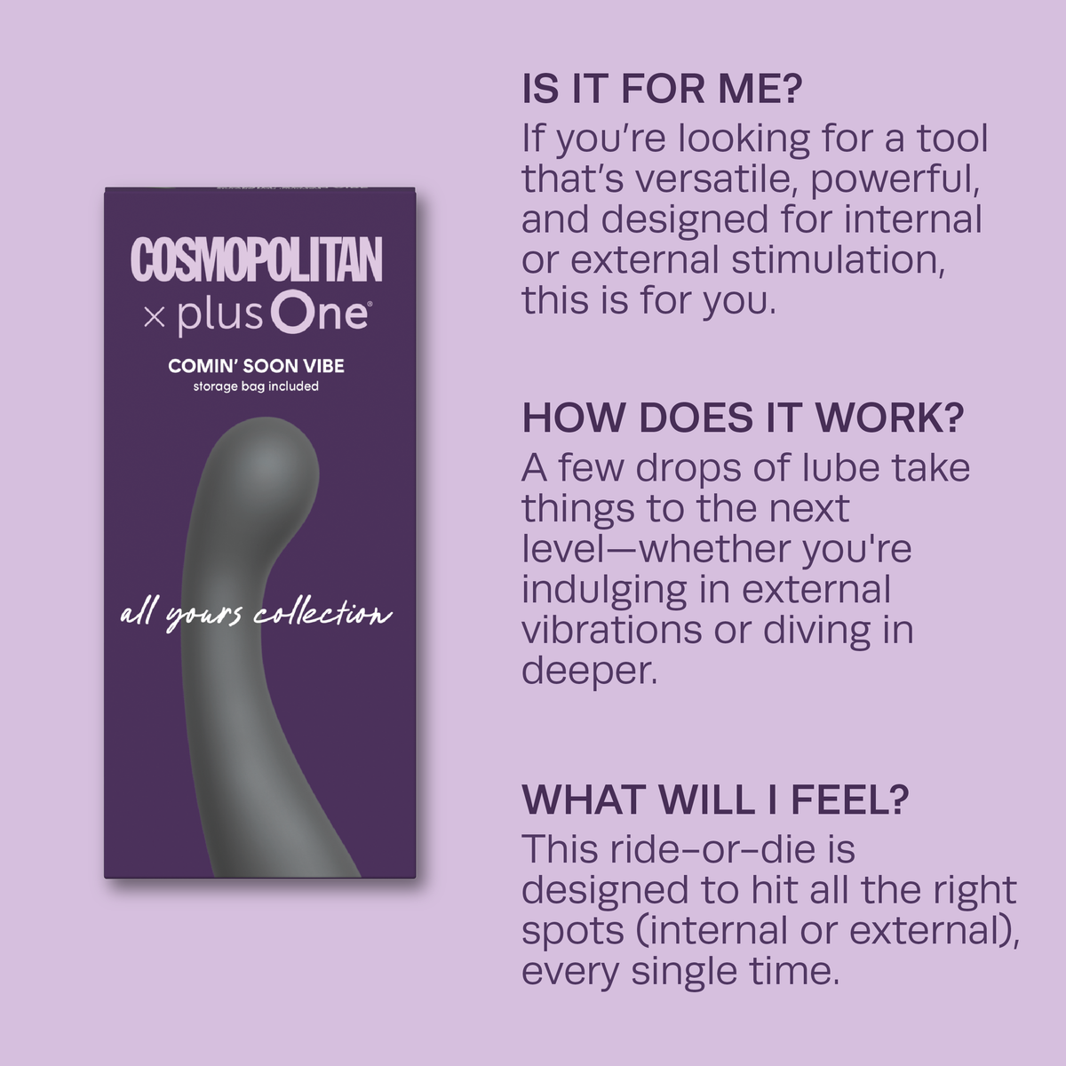 Cosmopolitan X plusOne Comin' Soon Vibe