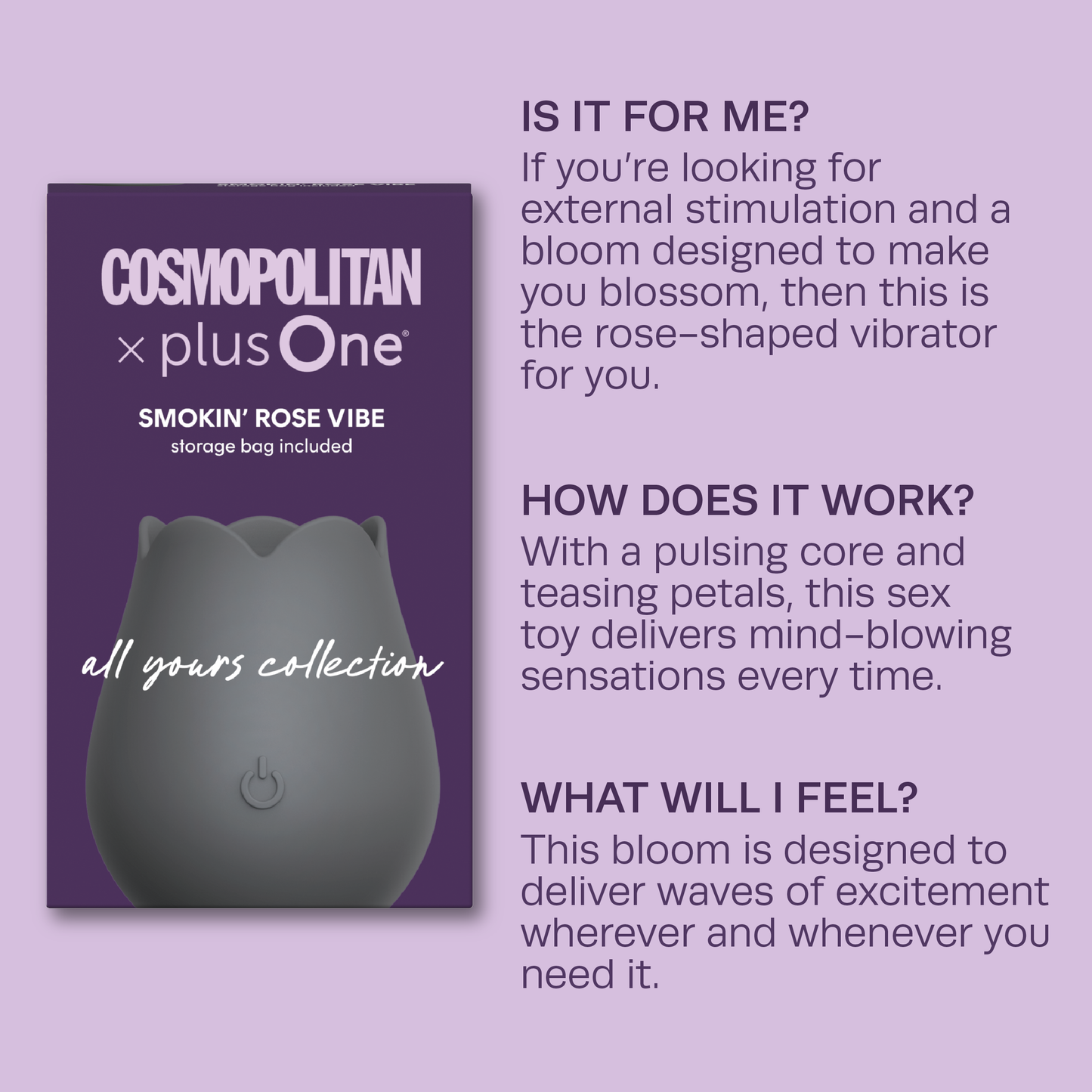 Cosmopolitan X plusOne Smokin' Rose Vibe Cosmopolitan X plusOne Smokin' Rose Vibe