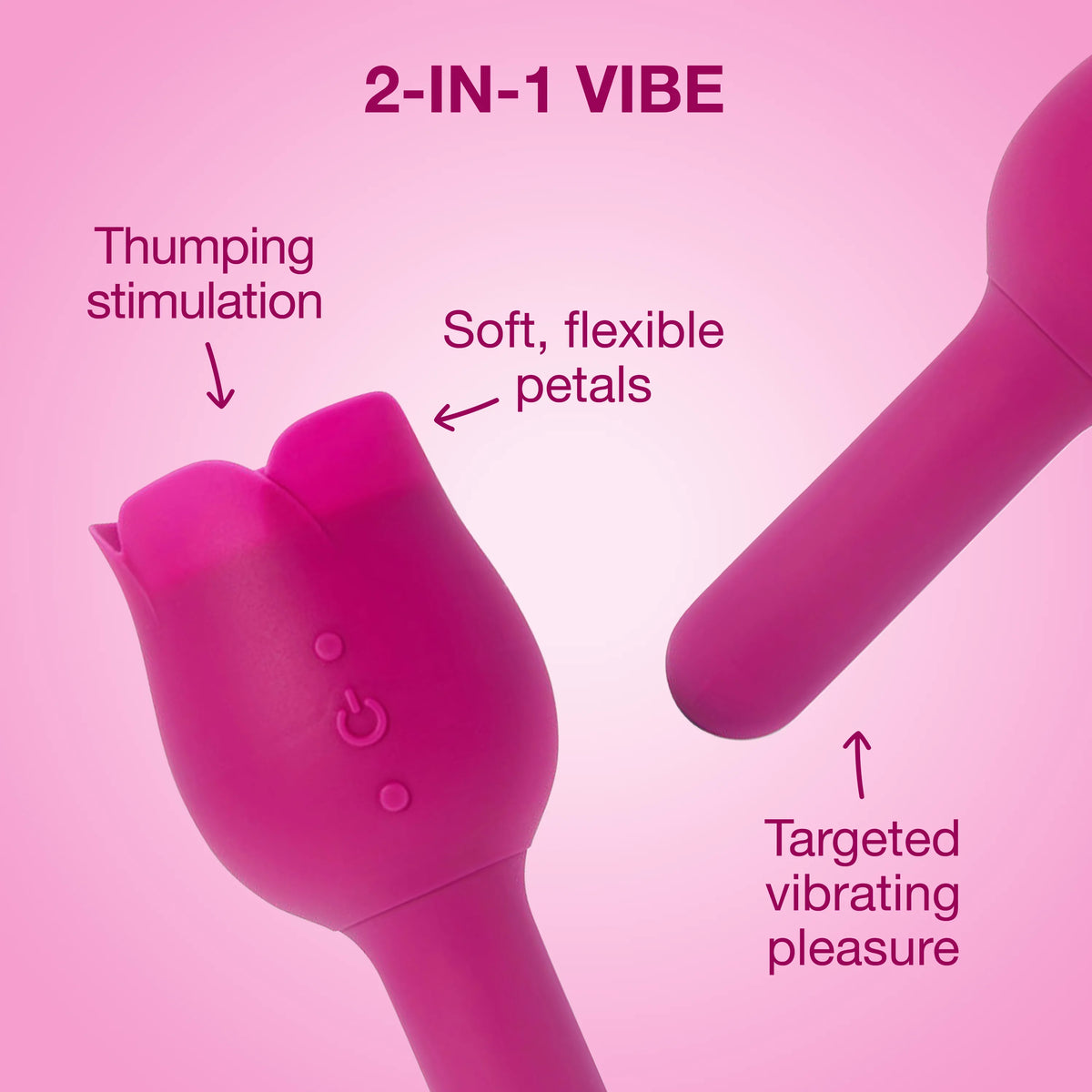 Luxe 2-in-1 Rose Vibrator