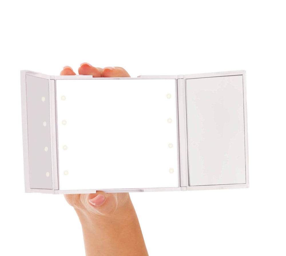 
                  
                    compact tri-fold mirror
                  
                