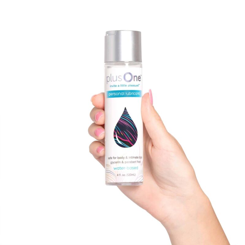 plusOne® personal lubricant in hand