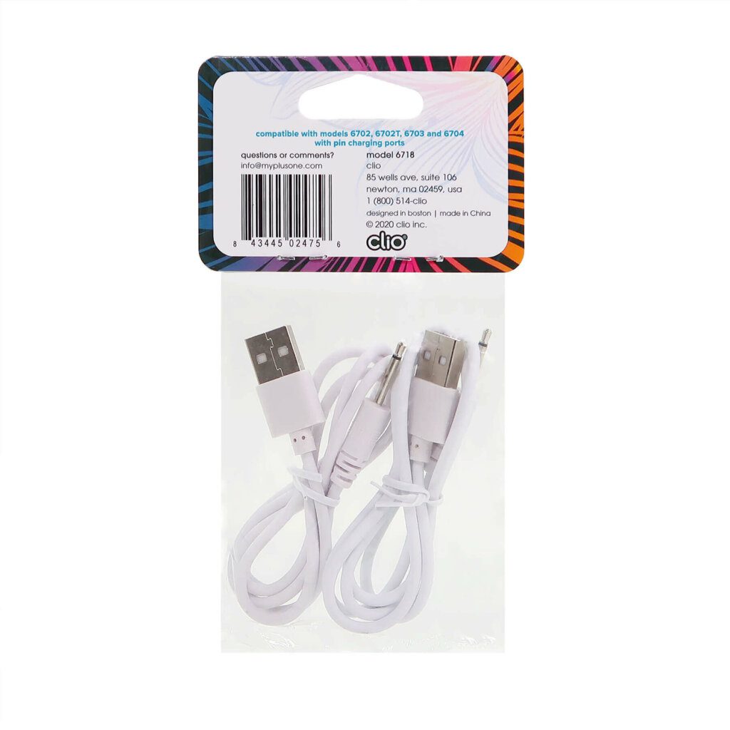 plusOne® magnetic charging cable replacement (2 pack) 6718 in pack back view